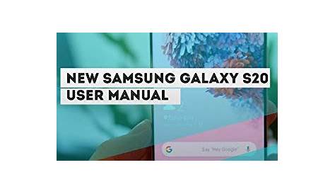 galaxy s20 user manual