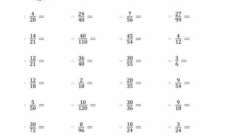 simplifying fractions worksheet 5th grade