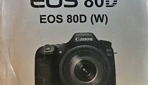 canon 80d owners manual