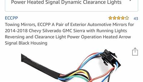 2014-2018 Chevrolet Silverado GMC Sierra Trailer Tow Mirror Wiring