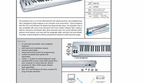 Download free pdf for M-Audio Keystation 61es Music Keyboard manual