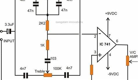 digital tone control circuit diagram