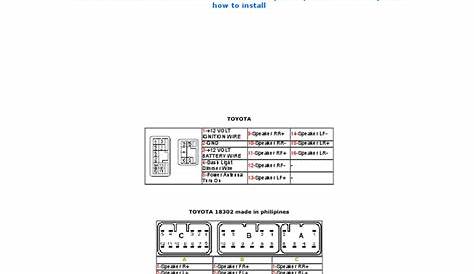 TOYOTA Car Radio Stereo Audio Wiring Diagram | PDF | Electrical