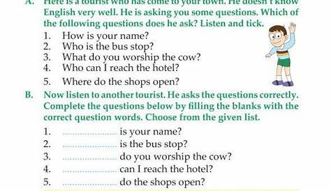 Question Words Worksheet For Grade 3 - kidsworksheetfun