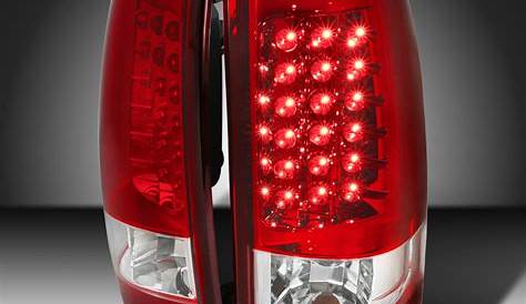 Red For 2003-2006 Chevy Silverado LED Tail Brake Lights Rear Lamps Left