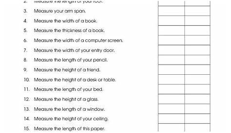 measuring in inches worksheet answers