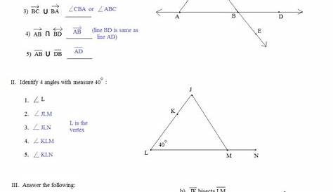 Basic Geometry Worksheets | Template Business