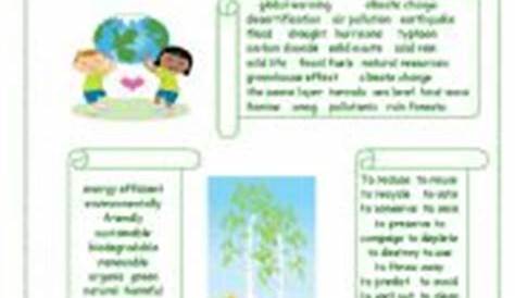 living environment vocabulary worksheet