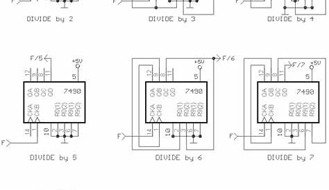 How to build Frequency Divider with 7490 - circuit diagram