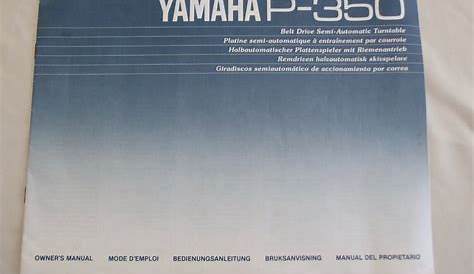 yamaha p 450 owner's manual