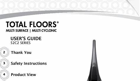 Bissell Total Floors Vacuum 52C2 Owners Manual