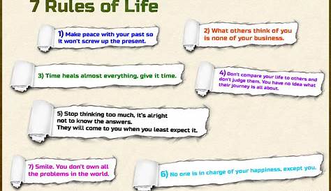 7 Rules of Life | Popular inspirational quotes at EmilysQuotes