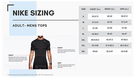 Nike Sizing Guide | Photos | Evolution Soccer Club