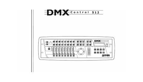 User manual DMX CONTROL 512 | Manualzz