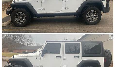 Before/after- 2.5” rubicon express lift kit; 35x12.5x20! So happy with