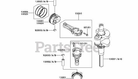 Kawasaki FR730V-AS04 - Kawasaki Engine PISTON/CRANKSHAFT Parts Lookup