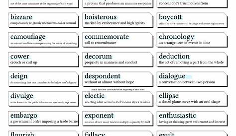 vocabulary words for 7th grade pdf