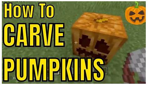 how to make a carved pumpkin minecraft