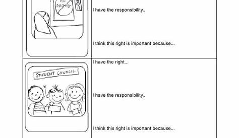 printable children's rights and responsibilities worksheets