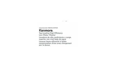 kenmore washer service manual