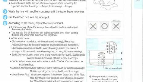 manual for rice cooker