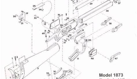 Winchester 1873, Parts diagram | Идеи для вязания, Вязание, Вязание крючком