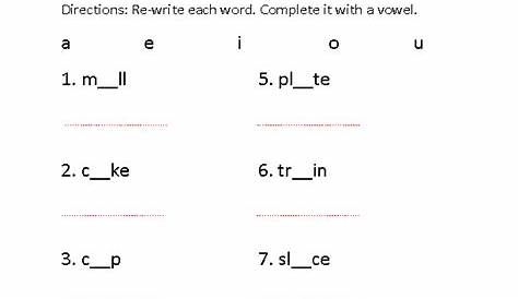 Vowels Worksheets | Short Vowels Worksheet A,E,I,O,U
