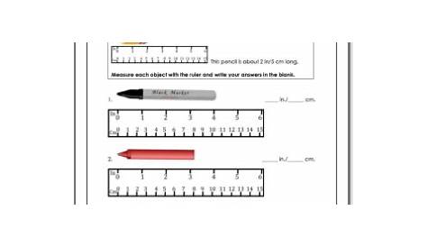 measurement in centimeters worksheet