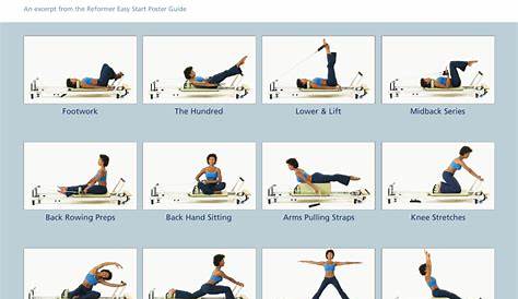 Pilates Reformer Exercise Chart in 2020 | Pilates reformer exercises