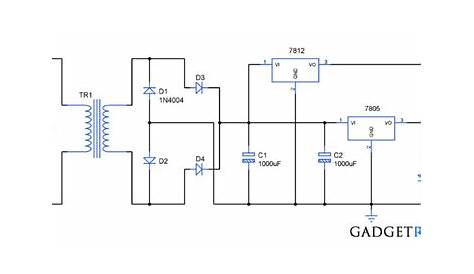 power supply 12v or 5v circuit diagram