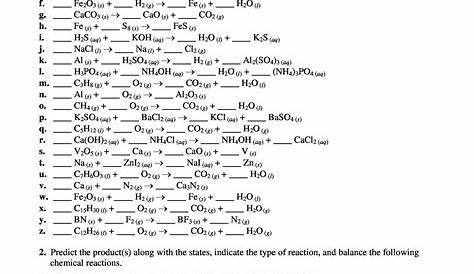 49 Balancing Chemical Equations Worksheets [with Answers]