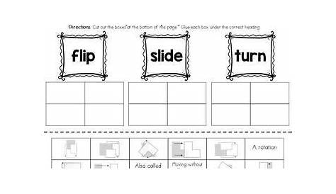 slide flip turn worksheet