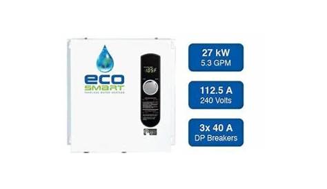 Ecosmart Eco 27 Electric Tankless Water Heater Reviews - Heatersforlife