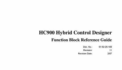 HONEYWELL HC900 REFERENCE MANUAL Pdf Download | ManualsLib