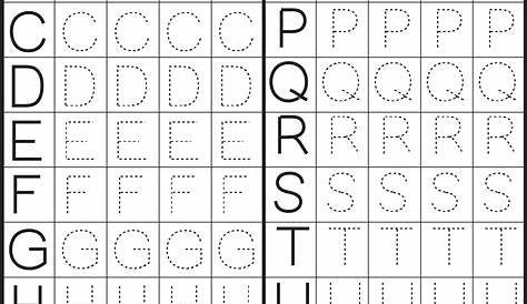 tracing letters printable free