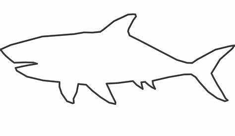 shark outline printable