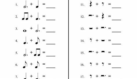 free printable music note values worksheets - Google Search | Music