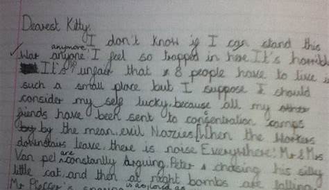 Amazing work...: Year 6 - Diary of Anne Frank