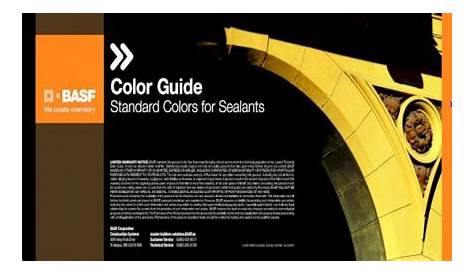 Color Guide - BASF Documents...Color Guide Standard Colors for MasterSeal SL 1™ MasterSeal
