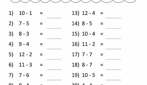 printable subtraction worksheets