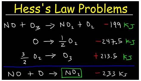 Hess's Law Problems & Enthalpy Change - Chemistry - YouTube