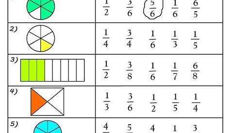 fractions worksheet first grade