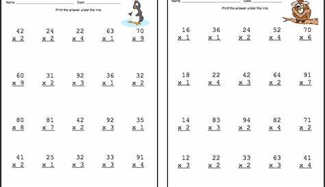 multiplication worksheets double digits