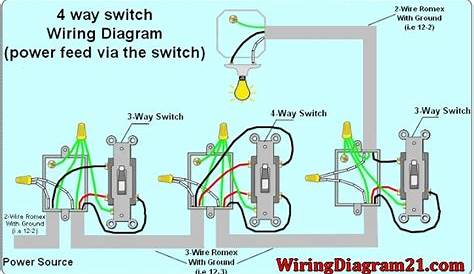 4 Way Switch Wiring Diagram | House Electrical Wiring Diagram