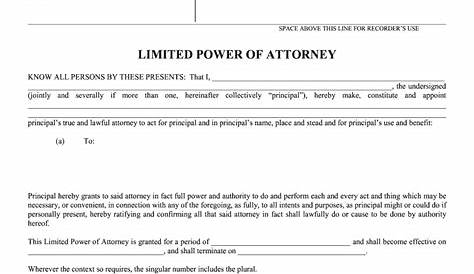Limited Poa Form - Fill Out and Sign Printable PDF Template | signNow