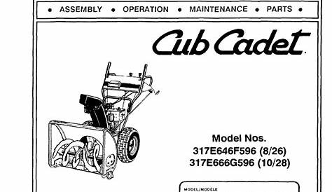 CUB CADET 317E646F596 OWNER'S MANUAL Pdf Download | ManualsLib