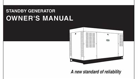GENERAC POWER SYSTEMS 20KW OWNER'S MANUAL Pdf Download | ManualsLib