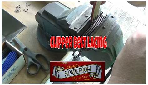 clipper belt lacing size chart