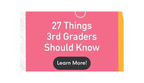 27 Things Every 3rd Grader Needs to Know - We Are Teachers