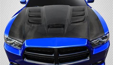2012 Dodge Charger 0 Carbon Fiber Hood Body Kit - 2011-2014 Dodge Charger Carbon Creations
